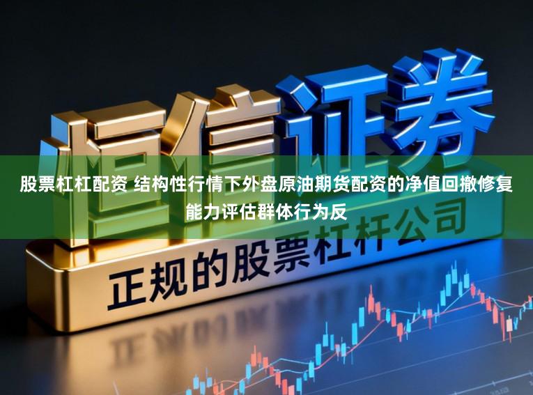 股票杠杠配资 结构性行情下外盘原油期货配资的净值回撤修复能力评估群体行为反